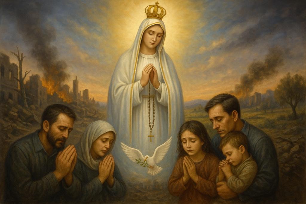 Coroncina alla Madonna di Fatima per la Pace tra i Popoli